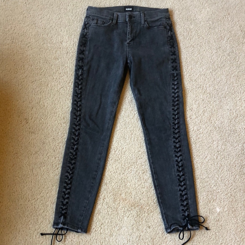 Hudson Jeans Women’s The Stevie Midrise Cont Lace up Skinny, size 28